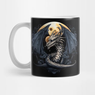 Blue and Silver Dragon Mug